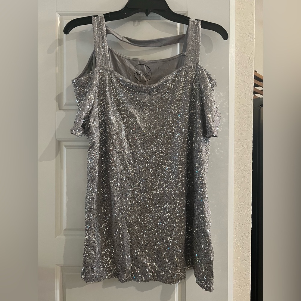 Grey sequence shirt